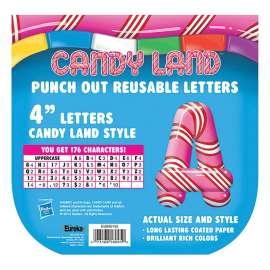 Candy Land Peppermint Stripe Deco 4" Letters, 176 Characters