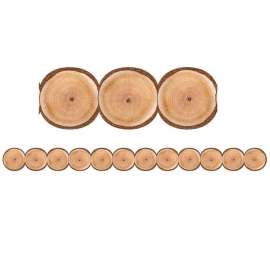 A Close-Knit Class Natural Wood Circles Deco Trim Extra Wide, 37 Feet