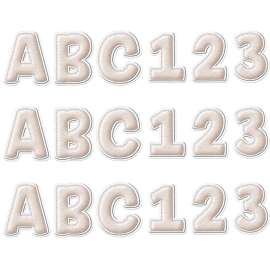 A Close-Knit Class Cream Felt Deco Letters, 179 Per Pack, 3 Packs