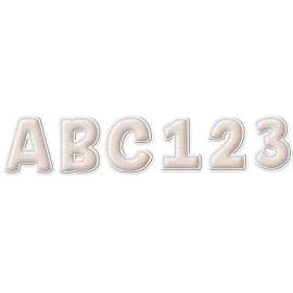 A Close-Knit Class Cream Felt Deco Letters, 179 Pieces