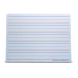 Magnetic Dry Erase Learning Mat, Two-Sided Red & Blue Ruled/Plain, 9" x 12", Pack of 12