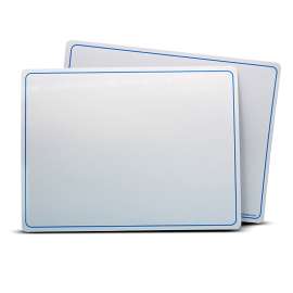 Magnetic Dry Erase Learning Mat, Two-Sided Plain, 9" x 12", Pack of 48