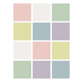 Dry Erase Stickables with Dry Erase Marker, Pastel Assorted, 3" x 3", 12 Per Pack, 4 Packs
