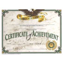 Certificate of Achievement, 8.5" x 11", Pack of 30