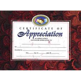 Certificate of Appreciation, 8.5" x 11", Pack of 30