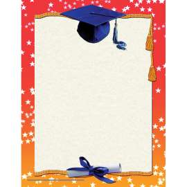 Graduation Border Paper, 8.5" x 11", Pack of 50