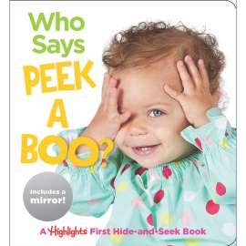 Who Says Peekaboo? Board Book with Baby Mirror