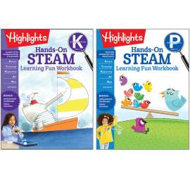 Hands-On STEAM Learning Fun Workbooks, Grade PK-K, Set of 2