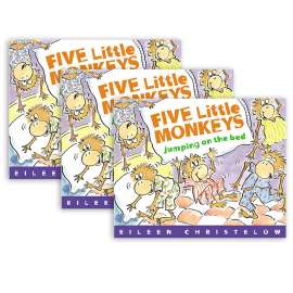 Five Little Monkeys Jumping on the Bed Book, Pack of 3