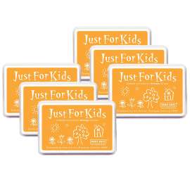 Just for Kids® Ink Pad, Orange, Pack of 6