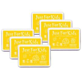 Just for Kids® Ink Pad, Yellow, Pack of 6