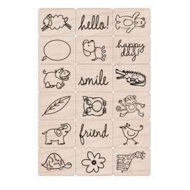 Ink 'n' Stamp Happy Animals Stamps, Set of 18