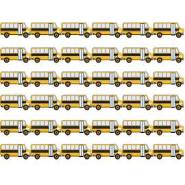 School Bus Die Cut Border, 12 Strips/36 Feet Per Pack, 6 Packs