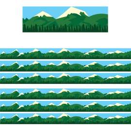 Mountain Border, 12 Strips/36 Feet Per Pack, 6 Packs