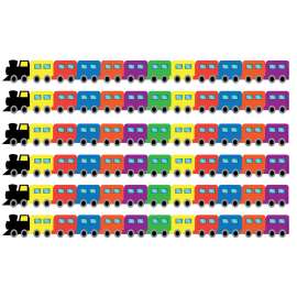 Train Die-Cut Border, 12 Strips/36 Feet Per Pack, 6 Packs