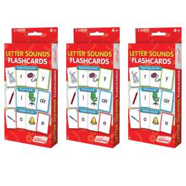 Letter Sound Flashcards, 3 Sets Per Pack, 3 Packs