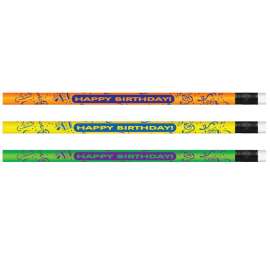 Neon Happy Birthday Pencil, Pack of 144