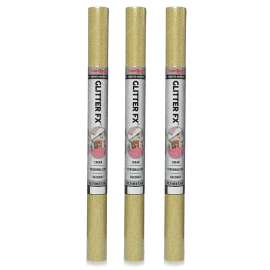 Glitter FX Gold Adhesive Liner, 18" x 6', 3 Rolls