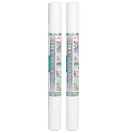 Creative Covering Adhesive Covering, White, 18" x 16 ft, Pack of 2