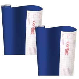 Creative Covering Adhesive Covering, Royal Blue, 18" x 16 ft, Pack of 2