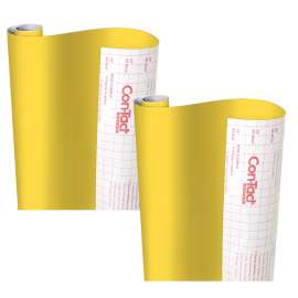 Creative Covering Adhesive Covering, Yellow, 18" x 16 ft, Pack of 2