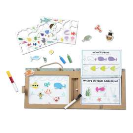 Natural Play: Play, Draw, Create Reusable Drawing & Magnet Kit - Ocean