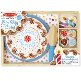 Birthday Party Wooden Play Food, 34 Pieces