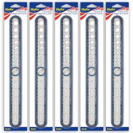 2-in-1 Circle Ruler Measuring & Compass Tool 12" / 30cm, Pack of 5