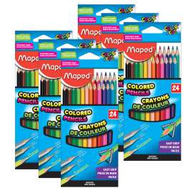 Triangular Colored Pencils, 24 Per Pack, 6 Packs