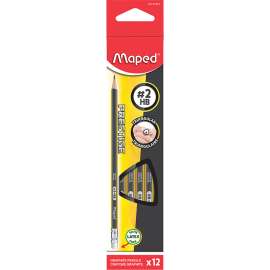 Prestige Striped Triangular Graphite #2 Pencils, Pack of 12