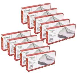 White Gummed Business Envelopes, 4 1/8 x 9 1/250#10, 50 Per Pack, 10 Packs