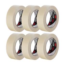 Masking Tape Roll, 1" x 60yds, Pack of 6
