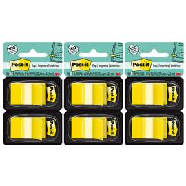 Flags - Yellow, 50/Dispenser, 2 Dispenser/Pack, 3 Packs