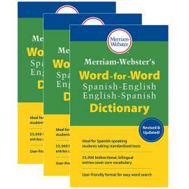 Merriam-Webster's Word-for-Word Spanish-English Dictionary, Pack of 3