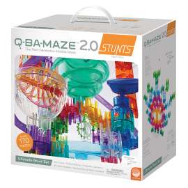 Q-BA-MAZE 2.0 Ultimate Stunt, Marble Maze Building Set, 203 Pieces