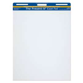 Easel Pad, Self-Adhesive, White, Unruled 27" x 34", 25 Sheets