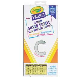 Self-Adhesive Letters, Silver Dazzle, 2", 159 Characters