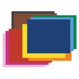 6-Ply Railroad Board, 10 Assorted Colors, 22" x 28", 100 Sheets