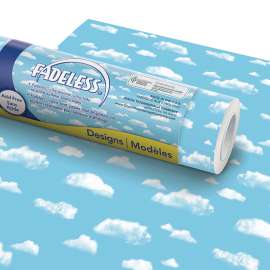 Bulletin Board Art Paper, Clouds, 48" x 12', 4 Rolls