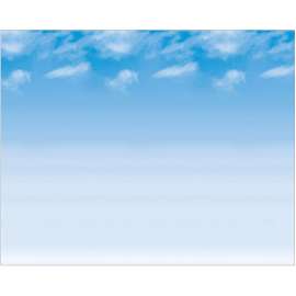 Bulletin Board Art Paper, Wispy Clouds, 48" x 12', 4 Rolls