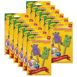 Alien Stick Puppets Kit, 12 Kits
