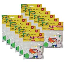 Peel & Stick Shapes, Assorted Colors & Sizes, 50 Pieces Per Pack, 12 Packs