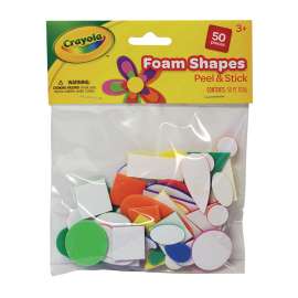 Peel & Stick Shapes, Assorted Colors & Sizes, 50 Pieces