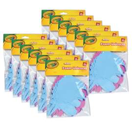 Foam Unicorn, Assorted Colors, 6", 20 Pieces Per Pack, 12 Packs