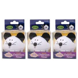 Classroom Timer Mouse, Mouse, Approx. 3" Height, Pack of 3