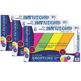 Poster Board Kit, 5 Assorted Colors, 14" x 22", 13 Pieces Per Kit, 3 Kits
