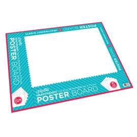 Premium Poster Board, Premium, White, 22" x 28", 5 Sheets/Pack, Carton of 12 Packs