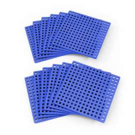 Plus-Plus® Baseplates, Classroom Pack, Blue, Set of 12