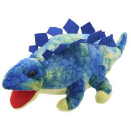 Baby Dinos Puppet, Stegosaurus, Blue