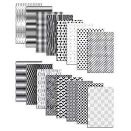 Black & White Paper, 5-1/2" x 8-1/2", 16 Designs, 208 Sheets
